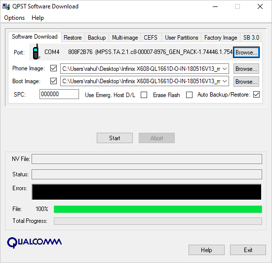 QPST Software Download Success