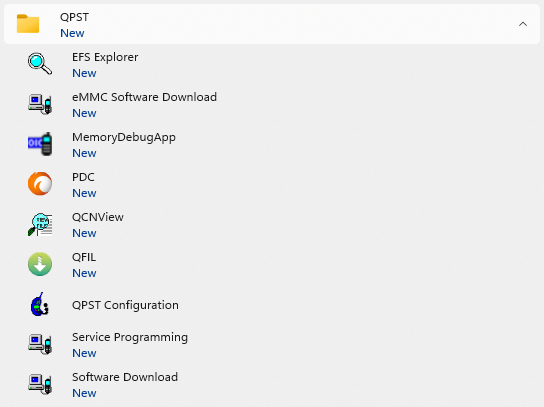 QPST Tool Installed Files